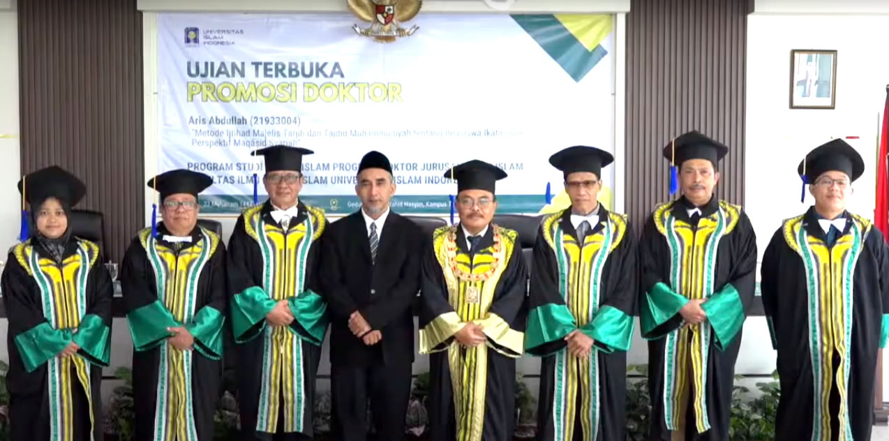 Aris Abdullah Guru MTs 8 Bantul Raih Gelar Doktor Hukum Islam dari UII (foto: istimewa)