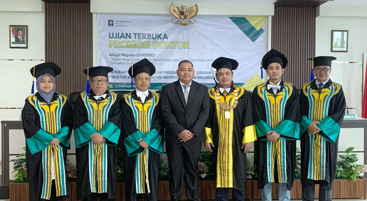 Alfajar Nugraha hakim Pengadilan Agama Wonogiri raih gelar Doktor Hukum Islam di FIAI UII (foto: istimewa)