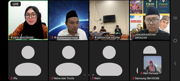 Diskusi dan Bedah Buku 'Relevansi Kepemimpinan Perempuan dalam Islam' yang diselenggarakan PS2PM Yogyakarta secara hybrid, Sabtu (30/8/2025). (foto : istimewa)