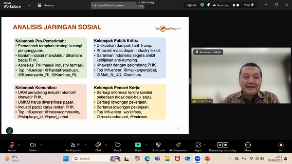 Ismail Fahmi saat memberikan Kuliah Umum kepada mahasiswa Magister Teknik Industri FTI UII. (foto : istimewa)