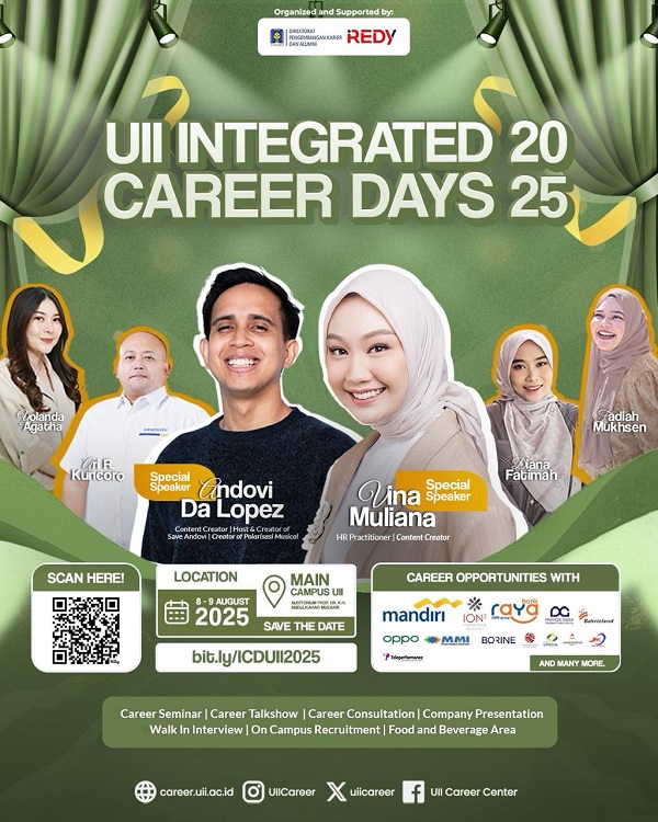 Leaflet Integrated Career Days & Job Fair UII 2025. (foto : istimewa)