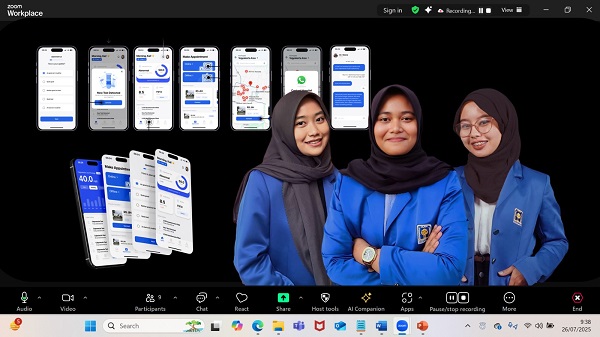Kiri ke kanan: Eka Maryani Saputri, Deriza Qurrotun A'yuni, Jihan Syahira Adnanda Putri. (foto : istimewa)