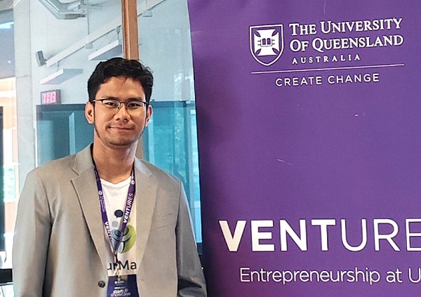 Fajar Munichputranto di Kampus The University of Queensland, Brisbane, Australia. (foto : istimewa)