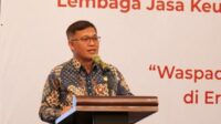 Eko Yunianto, Kepala OJK DIY saat menyampaikan sambutan pada 'Evaluasi Kinerja dan Recycling Program LJK di Wilayah DIY Semester II Tahun 2025' di Yogyakarta, Selasa (25/11/2025). (foto : istimewa)