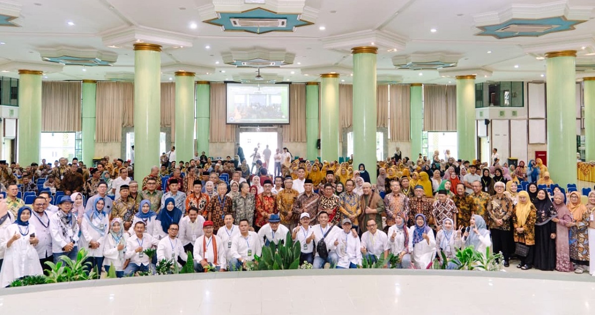 'Reuni dan Halal Bihalal' di Auditorium Prof KH Abdul Kahar Mudzakkir kampus terpadu, Sabtu (28/3/2026). (foto : istimewa)