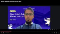 Ahmad Fathan Hidayatullah saat menyampaikan materi Webinar 'Sibuk Kuliah Bukan Alasan Jauh dari Agama' secara virtual, Sabtu (25/7/2026). (foto : istimewa)