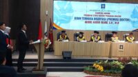 Abdul Kadir Bubu saat menjalani Ujian Terbuka di Auditorium FH UII, Sabtu (29/8/2026). (foto : heri purwata)