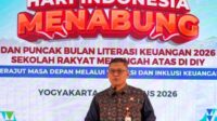 Eko Yunianto, Kepala OJK DIY saat menyampaikan sambutan pada Puncak HIM dan Bulan Literasi Keuangan di Bantul. (foto : istimewa)
