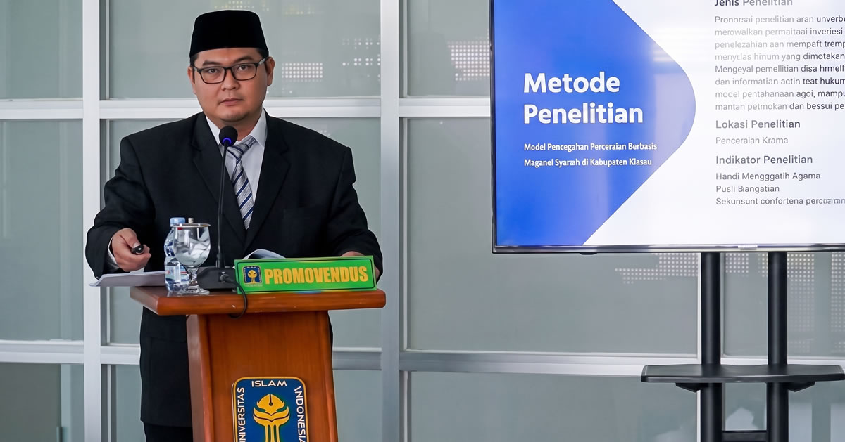 Riezky Pradana Mukhtar Raih Gelar Doktor di UII, Berkat Teliti Model Pencegahan Perceraian di Klaten