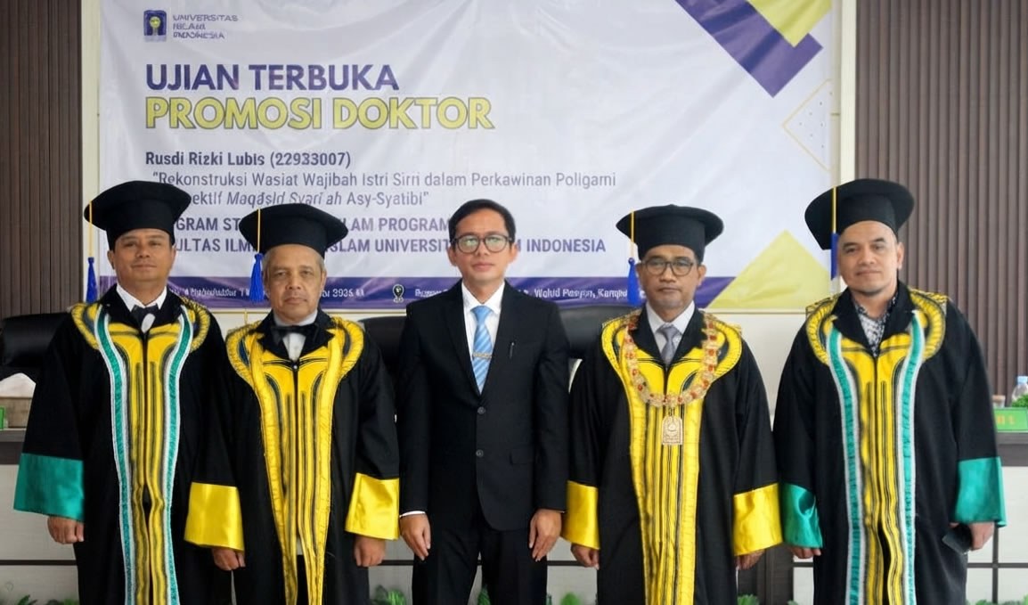 Rusdi Rizki Lubis Raih Gelar Doktor dari Program Doktor Hukum Islam UII