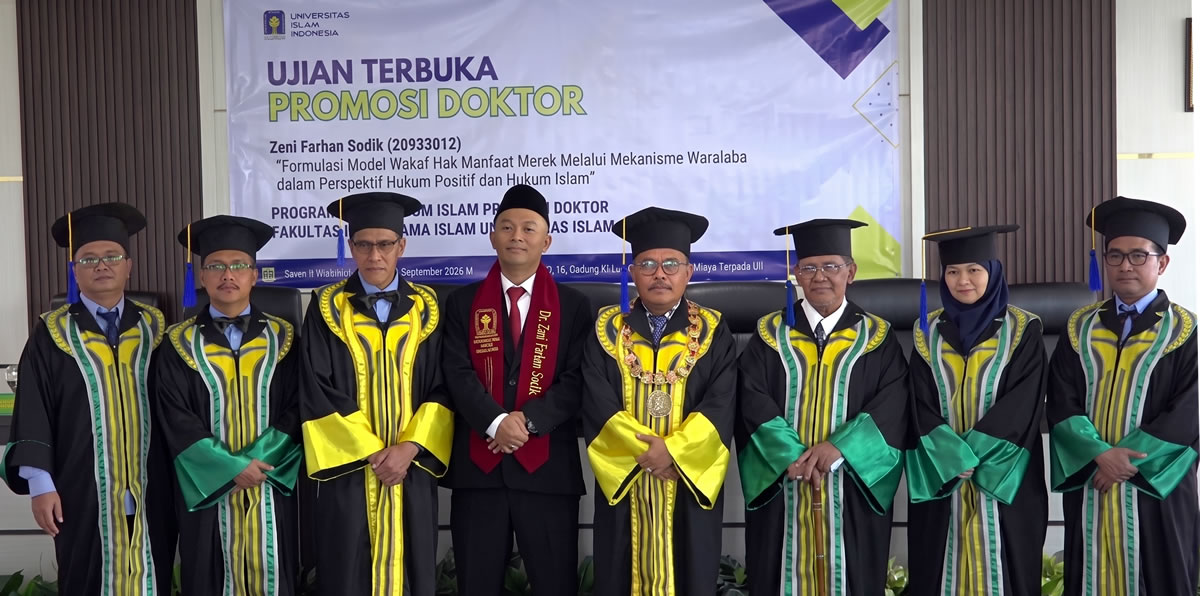 Zeni Farhan Sodik Raih Gelar Doktor dari DHI UII